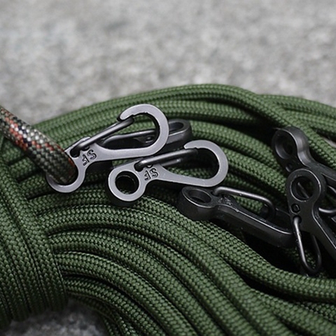 5pcs Mini SF Spring Backpack Clasps Climbing Carabiners EDC Keychain Camping Bottle Hooks Paracord Tactical Survival Gear ► Photo 1/6