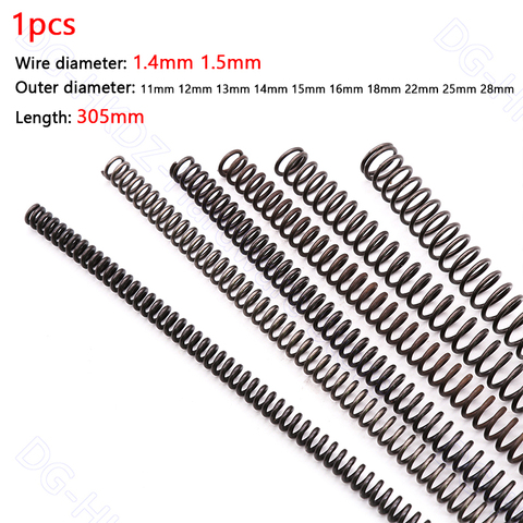 305mm Compression Spring 65 Mn Manganese Steel Pressure Spring Wire Dia 1.4 1.5mm Outer Dia 11 12 13 14 15 16 18 22 25 28mm 1pcs ► Photo 1/6