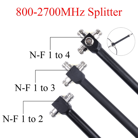 800-2700Mhz 1 to 2/3/4 Ways N Female Power Splitter Cavity Divider For 2G 3G 4G Mobile Signal Booster GSM 4G Repeater Antenna ► Photo 1/6