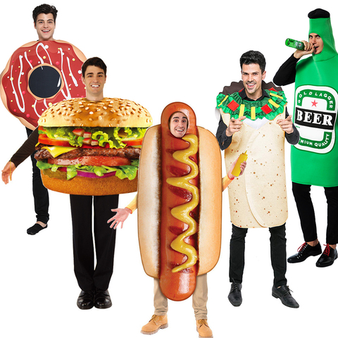 Reneecho Adult Hamburger Costume Men French Fires Costume Pizza Costume 2022 Lobster Cosplay Bacon Cosplay ► Photo 1/6