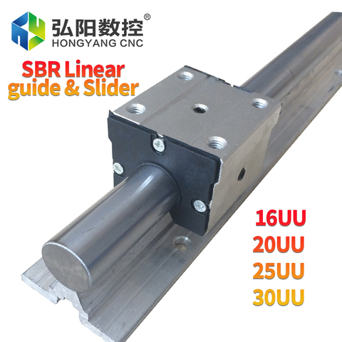 SBR linear guide rail Slider 16UU 20UU 25UU 30UU Round Rail Round Slider Engraving Machine Slider Engraving Machine Accessories ► Photo 1/6