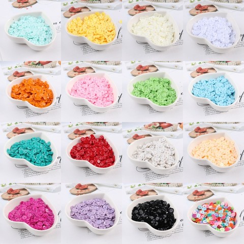 Solid Colors Sequins 6mm Round Cup Sequin 3D Lentejuelas Paillettes Sewing Wedding Craft DIY Garments Accessories 720Pcs ► Photo 1/6