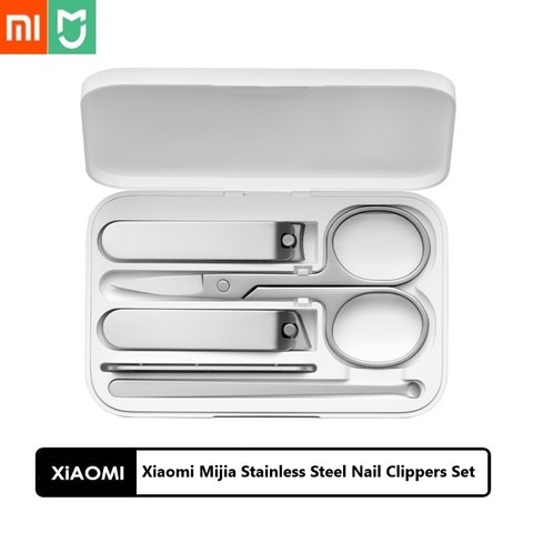 5pcs Xiaomi Mijia Stainless Steel Nail Clippers Set Trimmer Pedicure Care Clippers Earpick Nail File Professional Beauty Tools ► Photo 1/5
