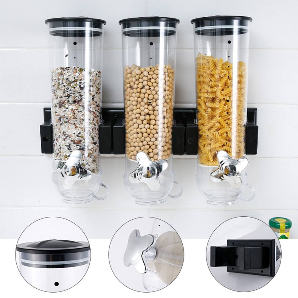 Plastic Tank Home Organizer Kitchen Storage Box Grains Beans Containers Food 