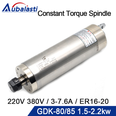 CNC Spindle 1.5KW 2.2KW Spindle Motor Water Cooled Spinedle 220V 380V ER16 ER20 400HZ For CNC Metal Cutting ► Photo 1/6