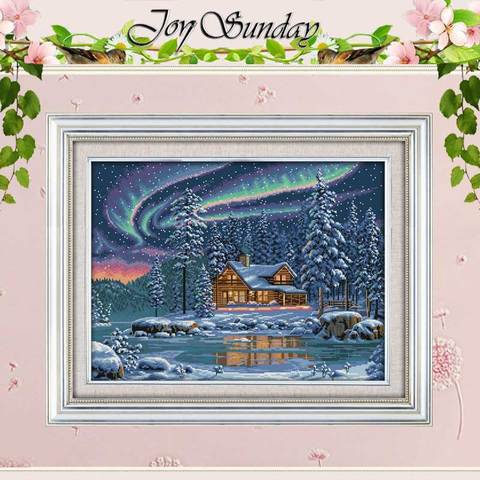 The Aurora Borealis Patterns Counted Cross Stitch 11CT 14CT Cross Stitch Set Wholesale Cross-stitch Kits Embroidery Needlework ► Photo 1/1