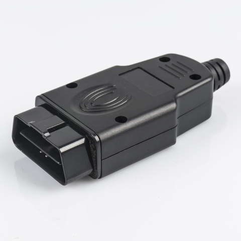 Black OBD2 Connector J1962m Plug with Enclosure and Cable Relief 16pin Male Connector ► Photo 1/1