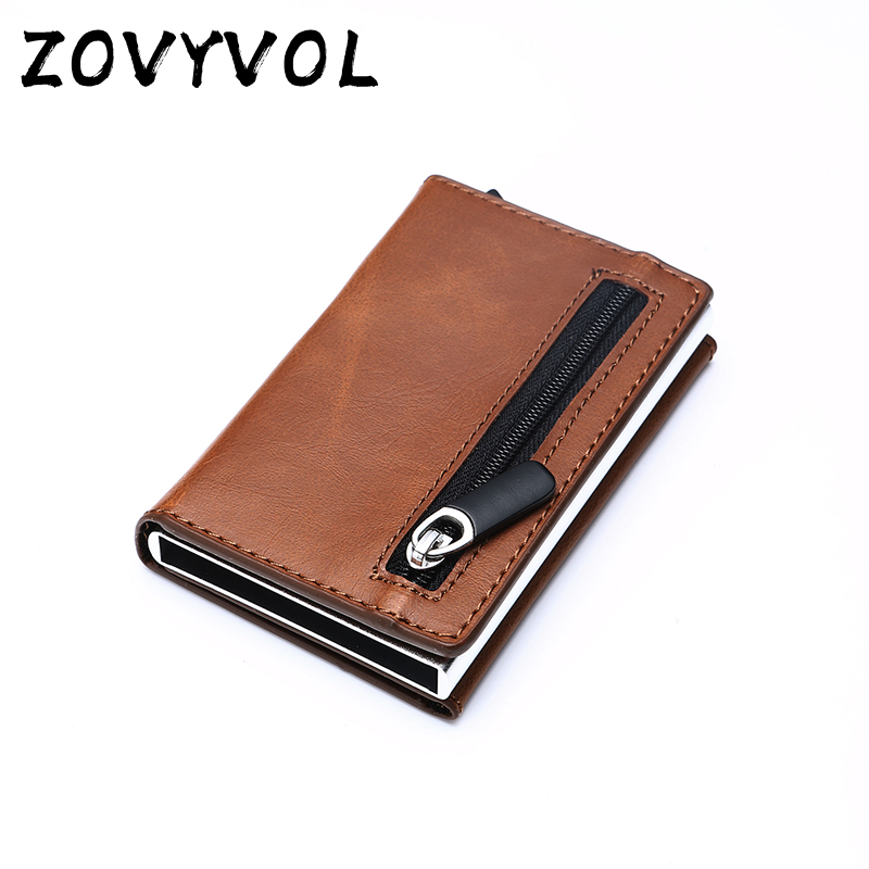 ZOVYVOL Rfid Smart Wallet Credit Card Holder Metal Thin Slim Men