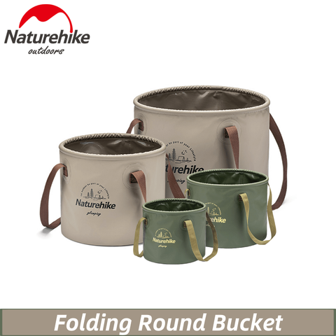 Naturehike New Foldable Round Bucket Outdoor Travel Camping Picnic Portable Water Basin Folding Storage Bucket Beer Container ► Photo 1/1