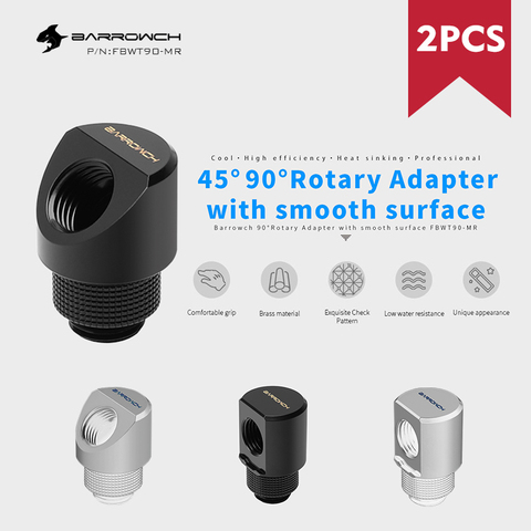 Barrowch 45 / 90 Degree Rotary Adapter 2pcs With Smooth Surface For Bend Tube Connections Design FBWT-MR ► Photo 1/6