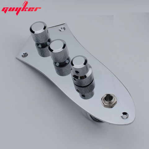 1 Set GUYKER 2-band Preamp/tone control  for JB Bass with adjustable GAIN (With Jazz Bass Control Plate+Control Knob) ► Photo 1/6