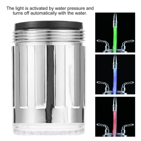 kitchen LED faucet Water tap Taps accessory temperature faucets sensor Heads attachment on the crane RGB Glow bathroom Drop ship ► Photo 1/5