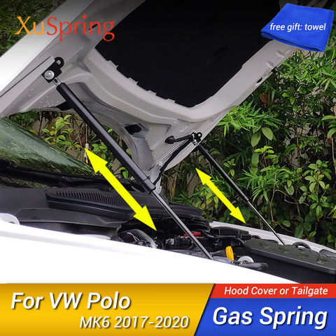 For VW Polo 2017 2022 AW MK6 Refit Bonnet Hood Gas Spring Shock Lift Strut Bars Support Hydraulic Rod Car-styling ► Photo 1/4