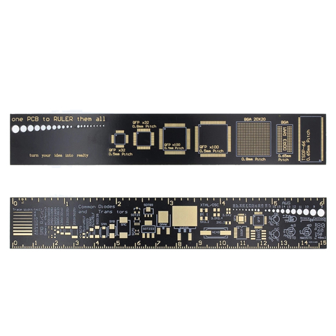 PCB Ruler For Electronic Engineers For Geeks Makers For Fans PCB Reference Ruler PCB Packaging Units v2-6 I72 ► Photo 1/6