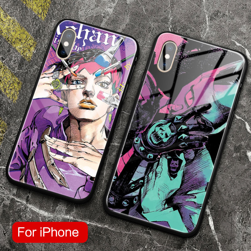 Price History Review On Jojo S Bizarre Adventure Jojo Anime Soft Silicone Glass Phone Case Cover For Iphone Se 6 6s 7 8 Plus X Xr Xs 11 12 Mini Pro Max