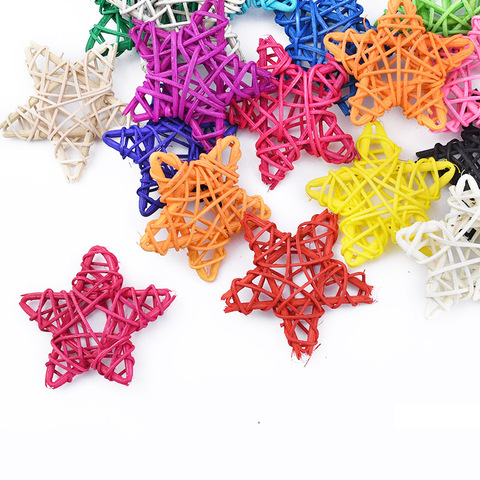 5PCS artificial straw stars wedding decorative flower wreath home Christmas decoration rattan ball curtain hanging accessories ► Photo 1/6