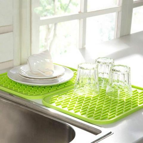 Large Multifuctional Silicone Drying Mats Heat Insulation Pot Holder Protector Dish Cups Draining Mat Pad Table Placemat Tray ► Photo 1/6