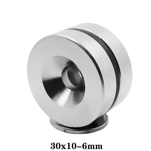 1~10PCSpcs 30x10-6 Powerful Magnets 30*10 mm Hole 6mm Permanent Round Countersunk Neodymium Magnetic Magnet 30X10-6mm 30*10-6 mm ► Photo 1/6