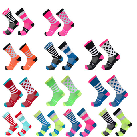 New stripe Dot Cycling Socks Top Quality Professional Brand Sport Socks Breathable Bicycle Sock Outdoor Racing Running Socks ► Photo 1/6