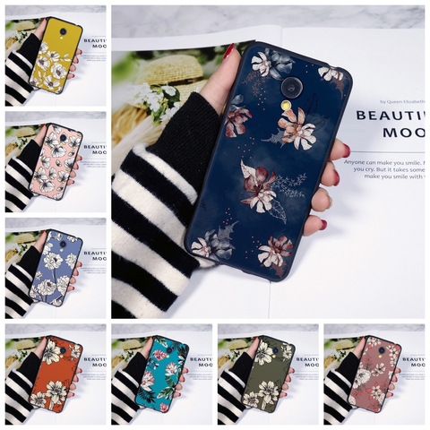 Phone Case Silicone For Meizu M6 M6S M6T M5 M5C M5S M3 M3S M2 Floral Yellow Flower Soft Back Cover For Meizu M2 M3 M5 M6 Note ► Photo 1/6