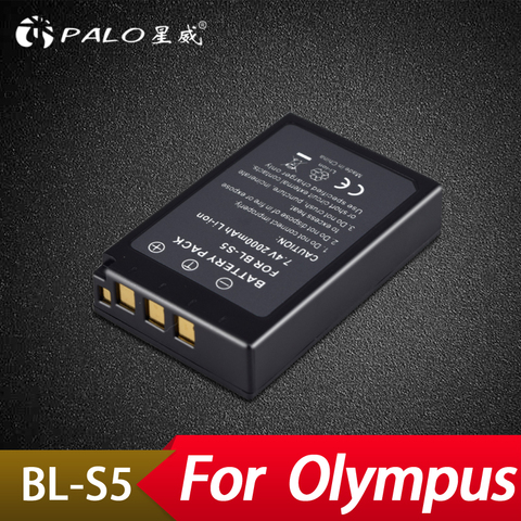 Palo 1Pc 2000mAh PS-BLS5 BLS-5 BLS5 BLS-50 BLS50 Battery for Olympus E-PL2,E-PL5,E-PL6,E-PL7,E-PM2, OM-D E-M10 E-M10 II Stylus1 ► Photo 1/6