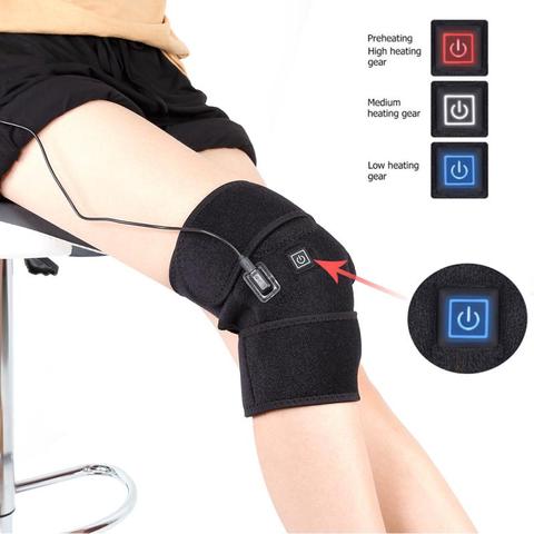 USB Heated Warm Knee Pad Thermal Therapy Arthritis Pain Relief Support Brace Protector Rechargeable Knee Heating Massager ► Photo 1/6