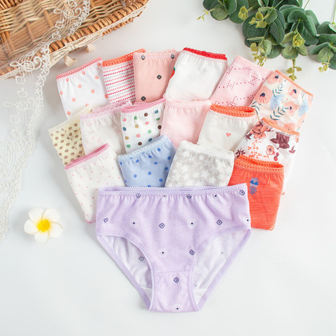 24pcs/Lot Cotton Girls Briefs Children's Underwear Triangle  Panties Kids Underpants 2-12Years ► Photo 1/6