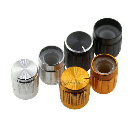 5PCS  13*17 15*17mm  Aluminum Potentiometer Knob  Plum blossom volume adjustment knob hat Gold and silver black ► Photo 1/4