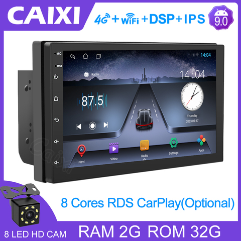 Android 9.0 2GB RAM 2 Din Car radio Multimedia GPS Player Universal For Toyota Volkswagen Nissan Hyundai Kia toyota LADA Ford ► Photo 1/6