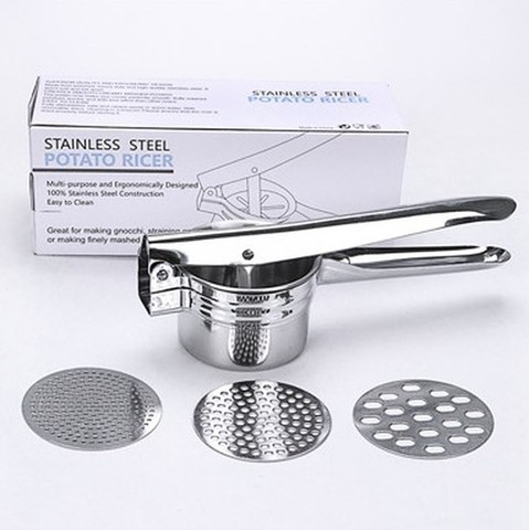 Stainless Steel Kitchen Tools Potato Masher Ricer Puree Garlic Presser Vegetable Fruit Press Maker Gadget Kitchen Accessories ► Photo 1/5