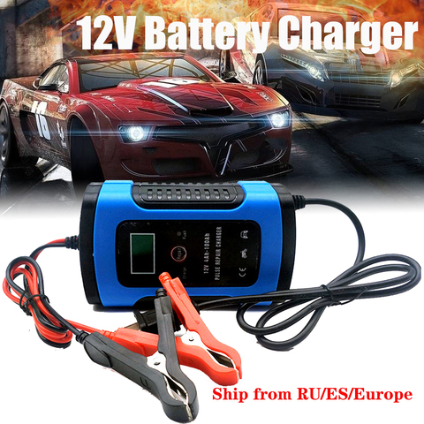 12V 6A LCD Smart Fast Car Battery Charger for Auto Motorcycle Lead-Acid AGM GEL Batteries Intelligent Charging 12 V Volt 6 A AMP ► Photo 1/6