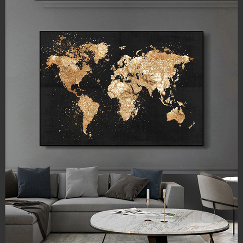 5D Diy  Diamond Mosaic Abstract World Map Diamond Painting Full Square Round Embroidery Sale Graffiti Home Decor ► Photo 1/6