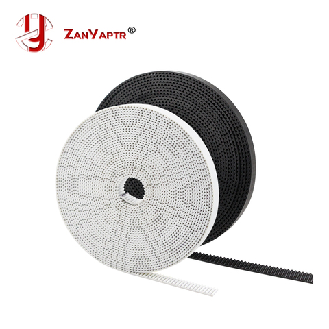 PU with Steel Core GT2 Belt Black/ White Color 2GT Timing Belt 6mm Width 2M a Pack for 3d printer Free Shipping ► Photo 1/4