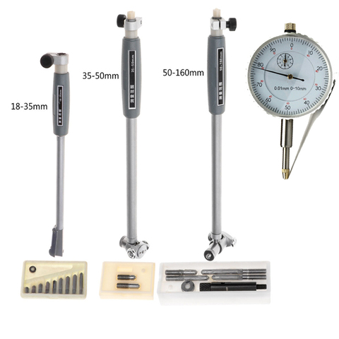 10-18mm 18-35mm 35-50mm 50-160mm Inner Diameter Gauge Measuring Rod + Probe Accessories  10mm indicator for choose ► Photo 1/5
