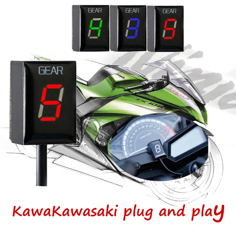 Motorcycle gear indicator Kawasaki ER-6F /N Z1000SX Ninja 300 400 Z1000 Z800 Z750 versys 650 Z400 ER-6F KLE650 VULCAN S 650 VN90 ► Photo 1/6