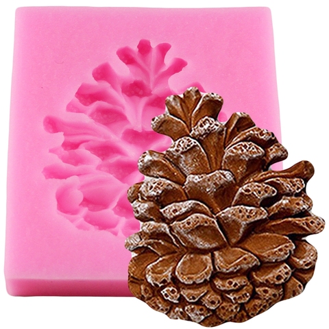 Christmas Pine Cones Shape Cake Fondant Mold Candy Chocolate Silicone Molds Biscuits Mould DIY Cake Decoration Baking Tools ► Photo 1/6