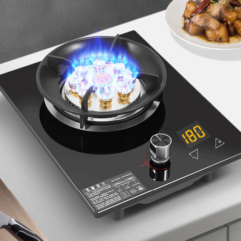 Household Gas Stove Single Stove Cooktop Embedded Natural Gas Desktop Hot Stove Timed Liquefied Gas Cooktop ► Photo 1/6