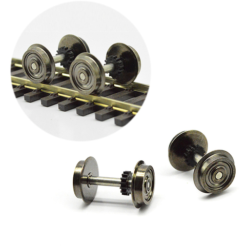 Metal Wheels for Model Train 1:87 HO Scale Wheels Railway Modeling Train Wheel Accessories Toy landscape, diorama production ► Photo 1/6