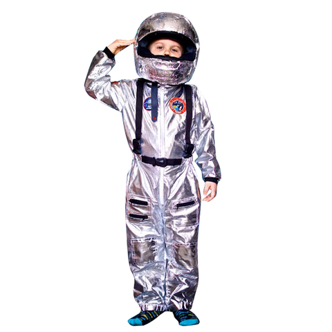 SNAILIFY Silver Spaceman Jumpsuit Boys Astronaut Costume For Kids Halloween Cosplay Children Pilot Carnival Party Fancy Dress ► Photo 1/6