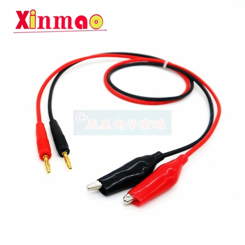 1M Soft sheathed pure copper gold-plated 2mm banana plug wire alligator clip test line K2 Connie experimental power supply plug ► Photo 1/5