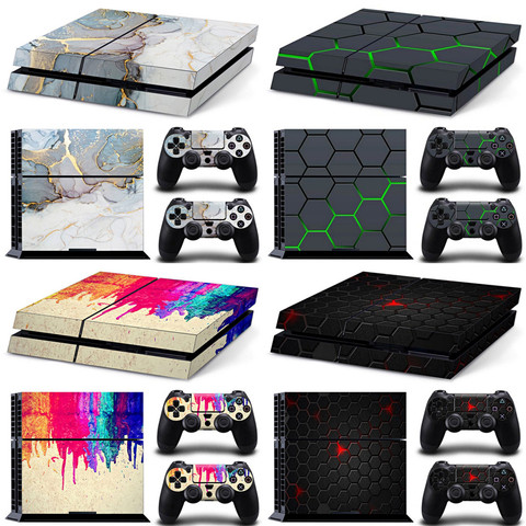 for PS4 skin vinyl decal cover for Sony playstation 4 n two controllers 2 Controllers Full Set ► Photo 1/6