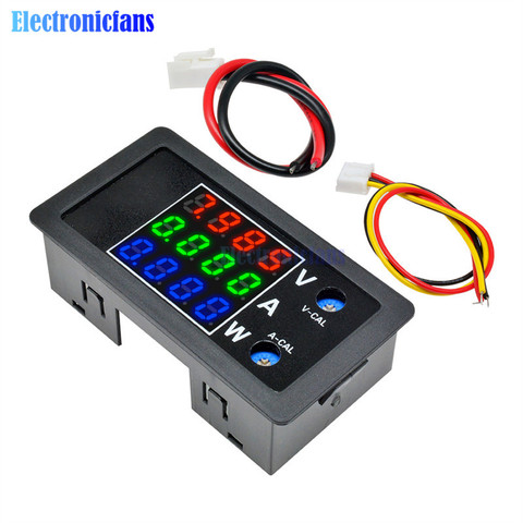 DC 0-100V 10A 1000W Digital Watt Meter DC Power Meter Energy Monitor Voltage Current Tester Analyzer 8V 12V 24V 0.28