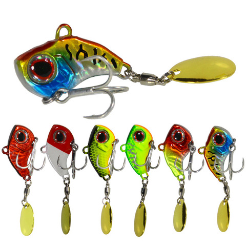 New Arrival 1PCS 9g/13g/16g/22g Metal VIB Fishing Lure Spinner Sinking Rotating Spoon Pin Crankbait Sequins Baits Fishing Tackle ► Photo 1/6