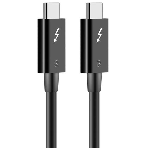 Thunderbolt 3 cable 40Gbps 100W Thunderbolt 3 dock cable 0.7M 2.3ft 20V 5A TB3 cable 5K ► Photo 1/6