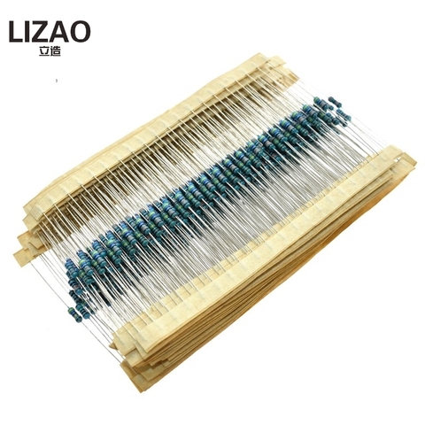 300 600 PCS /Set 1/4W Resistance 1% 30 Kinds Each Value Metal Film Resistor Assortment Kit resistors 100R 1K 47K 10K 100K 4K7 ► Photo 1/5