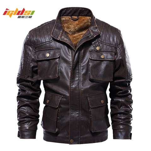 Men's Retro Western Winter Fleece Jacket Men's Mens Thicken Warm