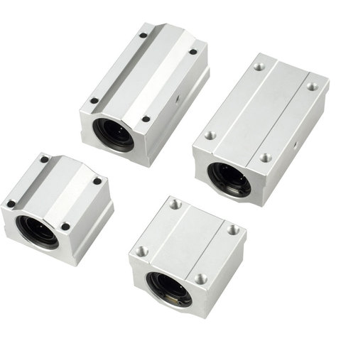 4 pcs SCS 6/8/10/12/13/16/20/25/30 UU/LUU Linear motion ball slide units Linear Ball Bearing Block CNC Router 3D printer parts ► Photo 1/6