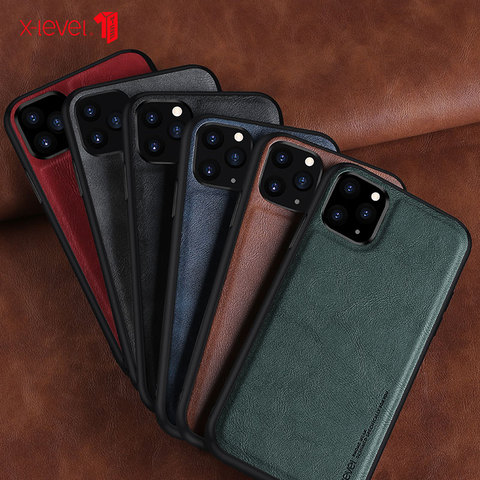 X-Level Leather Case Luxury Ultra Soft Silicone Shockproof Back edge Cover Coque For iPhone X XS Max 11 Pro Max 6s 7 8 Plus ► Photo 1/6