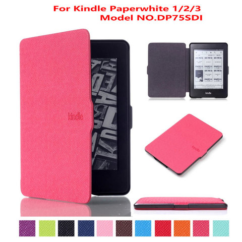 Flip Leather Wake&Sleep Cover Case for amazon Kindle Paperwhite 1/2/3 for paperwhite 1 paperwhite 2 Paperwhite3  e-book reader ► Photo 1/5