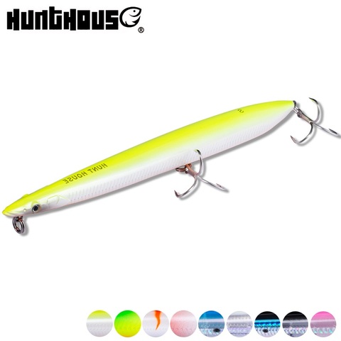 Hunthouse lure pencil lure 180mm 37g sinking sea fishing sandeel lures180mm 27g floating surf walker for sea bass hard fake bait ► Photo 1/6